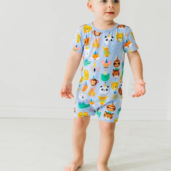 Little sleepies party Animal Print Kids One Piece 6-12 months - Picture 1 of 12